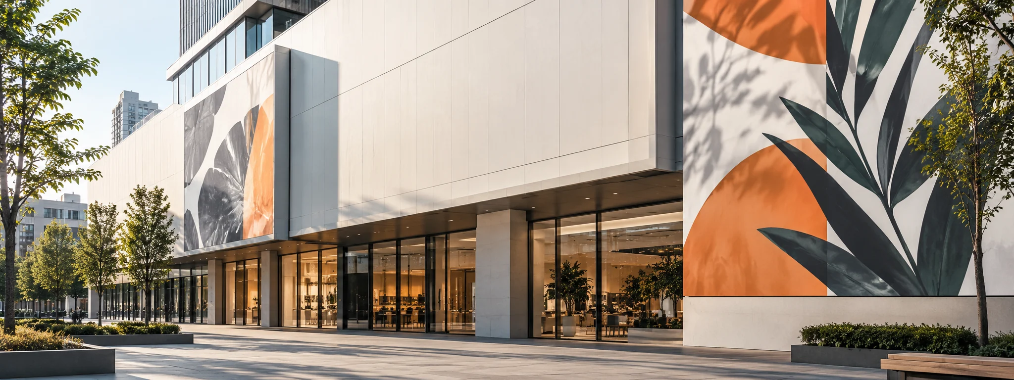 AJNET large-format graphics for windows, facades and visual communication